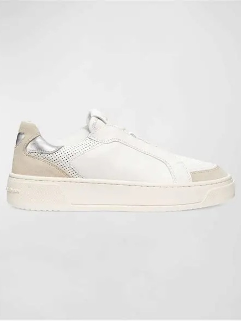 Stuart Weitzman Courtside Mixed Leather Retro Low-Top Sneakers